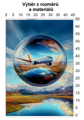 MOB Panel bez střihu - letadlo tisk na objednávku výběr z rozměrů a materiálů