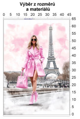 MOB Panel bez střihu - dívka v Paříži tisk na objednávku výběr z rozměrů a materiálů