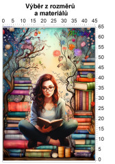 OB Panel bez střihu - čtenářka tisk na objednávku výběr z rozměrů a materiálů