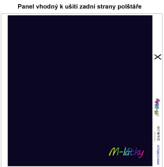 OB Panel k ušití  - dekorativní polštář - zadní strana CMYK 100 93 30 80 výběr z variant