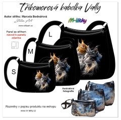 MOB B Panel se střihem - tříkomorová kabelka Vally - Mainské mývalí kočky fotonávod v popisu produktu - výběr z rozměrů