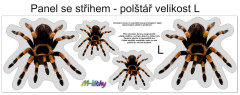 MOB Panel k ušití  - 3D dekorativní polštář velikost L - Pavouk výběr z variant