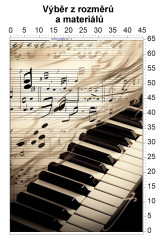 MOB Panel bez střihu - Klávesy tisk na objednávku výběr z rozměrů a materiálů