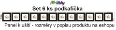 MOB Panel k ušití -  12 ks podkafíčka - vánoční výběr z variant materiálů