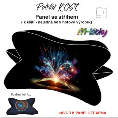 OB Panel k ušití  - Relaxační (čtecí) polštář KOST - magická kniha výběr z variant