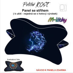 OB Panel k ušití  - Relaxační (čtecí) polštář KOST - Panna - znamení zvěrokruhu výběr z variant