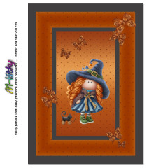 MOB Velký panel k ušití - cca 144 x200 cm (přehoz, deka,  podložka)  - panenka výběr z variant