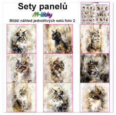 MOB Set panelů dle výběru - Kočky na objednávku - výběr z rozměrů a materiálů - vzhled jednotlivých setů foto 2