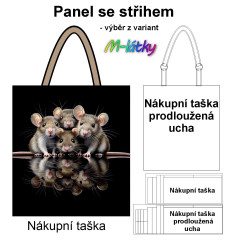 MOB Nákupní taška - Myši panel se střihem náš tisk na objednávku