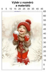 MOB Panel bez střihu - Holčička v zimě tisk na objednávku výběr z rozměrů a materiálů