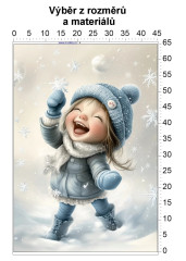MOB Panel - výběr z rozměrů - Holčička v zimfě Materiál - výběr z variant