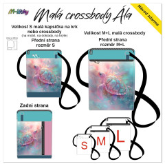 MOB Panel - Malá crossbody Ála - výběr z rozměrů - Růžová želva návod k panelu zdarma - více v popisu produktu