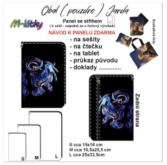 MOB Panel se střihem - obal Jarda -  na sešity, čtečku, tablet a další - Motorka fotonávod v popisu produktu - výběr z rozměrů