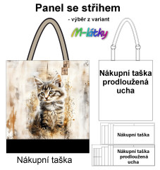 MOB Nákupní taška - kočky panel se střihem náš tisk na objednávku