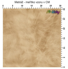OB Vzor - vzhled tmavě béžové kůže (mocha ) výběr z variant materiálu - vlastní tisk na objednávku