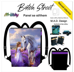 MOB D - Panel k ušití - Batoh Street - střih Martina Alblová - Dívka a kůň v Provance fotonávod v popisu produktu