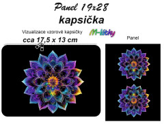 MOB Kapsička k nákupní tašce/kosmetická taštička - Mandala Panel k ušití - náš tisk na objednávku