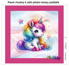 MOB Panel k ušití  - dekorativní polštář -  jednorožec výběr z variant
