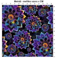 OB Metráž mandaly (velký vzor opakování po cca 61 cm) náš tisk na objednávku – výběr z materiálů