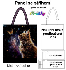 MOB Nákupní taška - mainská mývalí kočka panel se střihem náš tisk na objednávku