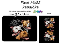 MOB Kapsička k nákupní tašce/kosmetická taštička - Americký stafordširský teriér Panel k ušití - náš tisk na objednávku
