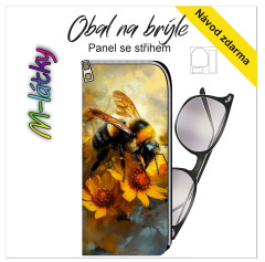 MOB Panel - obal na brýle - včela tisk na objednávku