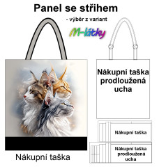 MOB Nákupní taška - Mainská mývalí kočka panel se střihem náš tisk na objednávku