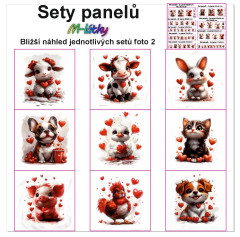 MOB Set panelů dle výběru - Zamilovaná zvířátka na objednávku - výběr z rozměrů a materiálů - vzhled jednotlivých setů foto 2