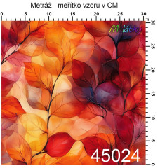 OB Metráž podzimní listy náš tisk na objednávku – výběr z materiálů