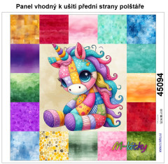 OB Panel k ušití  - dekorativní polštář -  zvířátka - jednorožec výběr z variant