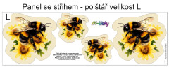 MOB Panel k ušití  - 3D dekorativní polštář velikost L - včela výběr z variant