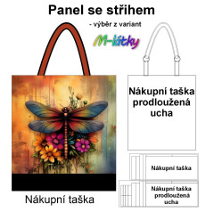 MOB Panel se střihem - nákupní taška - Vintage vážka výběr z typu a materiálu