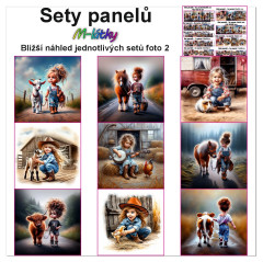 MOB Set panelů dle výběru - holčičky se zvířátky na objednávku - výběr z rozměrů a materiálů - vzhled jednotlivých setů foto 2