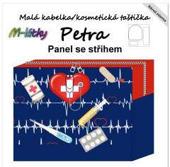 MOB Panel k ušití - kosmetická taštička Petra - EKG vlastní tisk na objednávku - výběr z variant