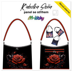 MOB Panel se střihem - Kabelka Soňa - červená růže návod k panelu zdarma - více v popisu produktu