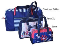 Panel se střihem - cestovní taška Dáša - Nautical (5)