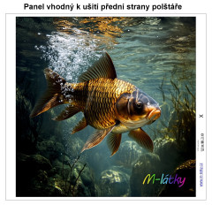 MOB Panel k ušití  - dekorativní polštář - kapr výběr z variant