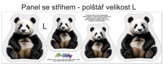 Panel k ušití  - 3D dekorativní polštář velikost L-tlapka - bígl (2)