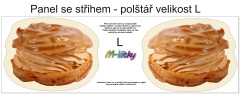 Panel k ušití  - 3D dekorativní polštář velikost L-tlapka - bígl (2)