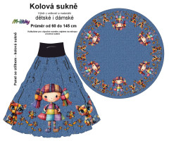 Panel - kolová sukně  výběr z průměru  od 60 do 145 cm - meloun (1)