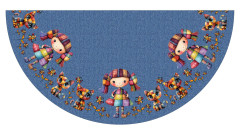 Panel - půlkolová sukně  výběr z poloměru od 74  do 145 cm - meloun (2)