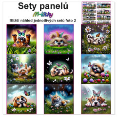 Set panelů dle výběru - holčičky se zvířátky (1)