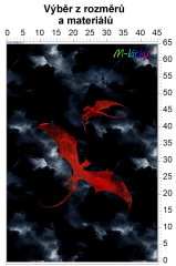 OB Panel bez střihu - draci tisk na objednávku výběr z rozměrů a materiálů