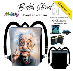 MOB D - Panel k ušití - Batoh Street - střih Martina Alblová - Albert Einstein fotonávod v popisu produktu