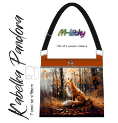 MOB Panel k ušití - Crossbody kabelka Pandora - liška vlastní tisk na objednávku - výběr z variant