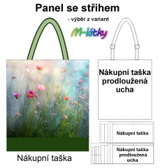 MOB Panel se střihem - nákupní taška - luční květy výběr z typu a materiálu