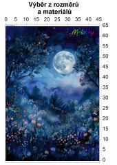 OB Panel - výběr z rozměrů - magická noční louka s měsícem Materiál - výběr z variant