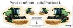 MOB Panel k ušití  - 3D dekorativní polštář velikost L - kombajn výběr z variant