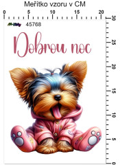 OB Nažehlovačky - velikost archu A4 - ospalá zvířátka - jorkšírský teriér