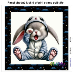 OB Panel k ušití  - dekorativní polštář - ospalá zvířátka - králík výběr z variant